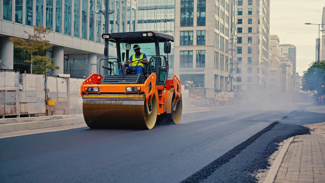 Radnici postavljaju asfalt
